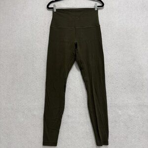 Lululemon Leggings Womens 8 Green High Rise Ankle Yoga Pants Athletic Workout